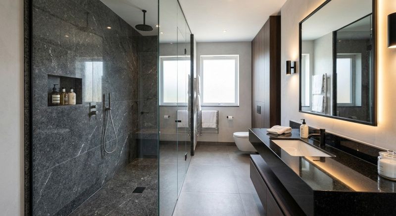 Granite Shower Installation in Woodstock, VT